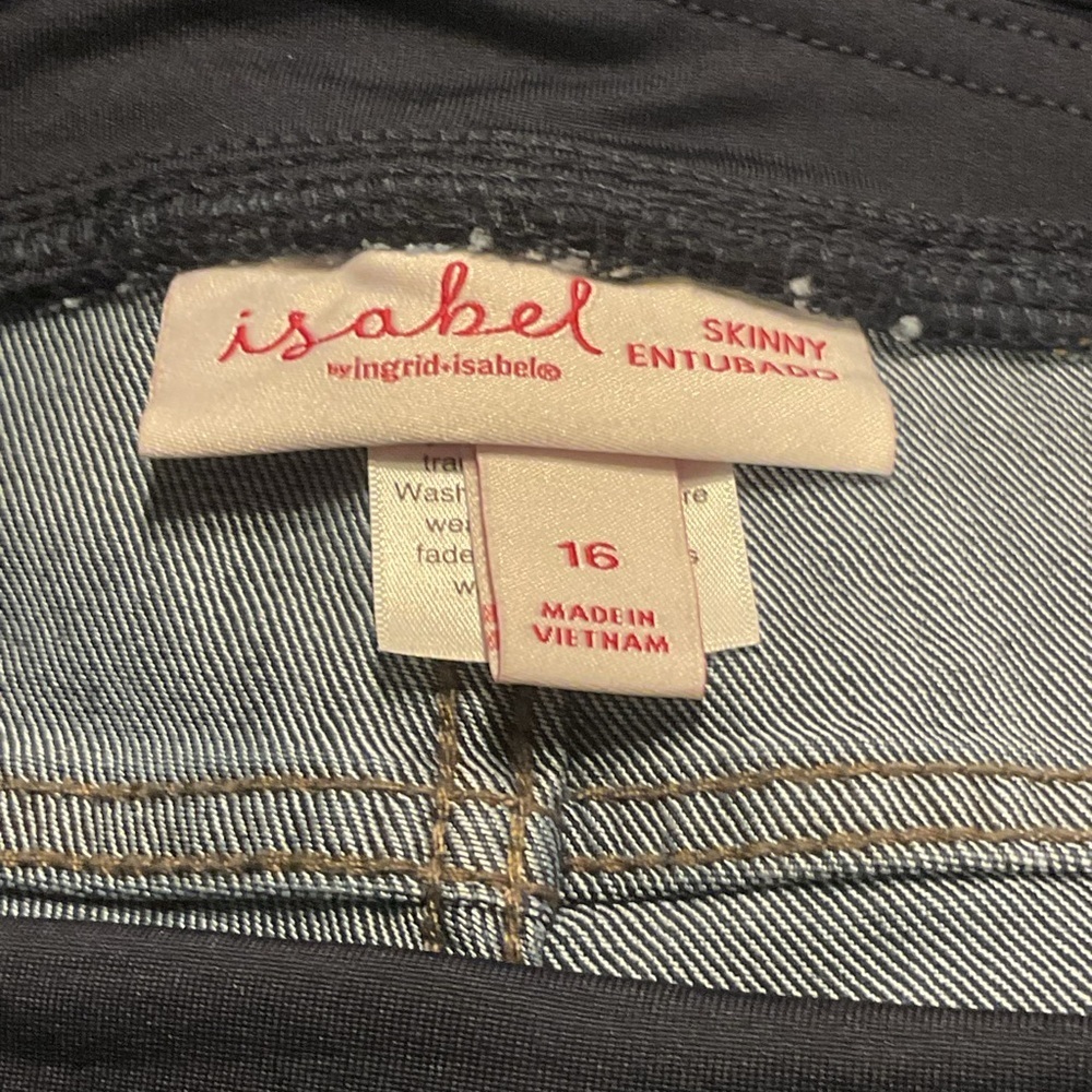 NWT Isabel Maternity by Ingrid & Isabel Dark Blue Skinny Jeans Size 16 - Picture 3 of 8